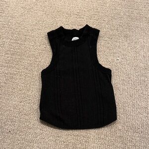 BDG Black Ribbed Knit Top